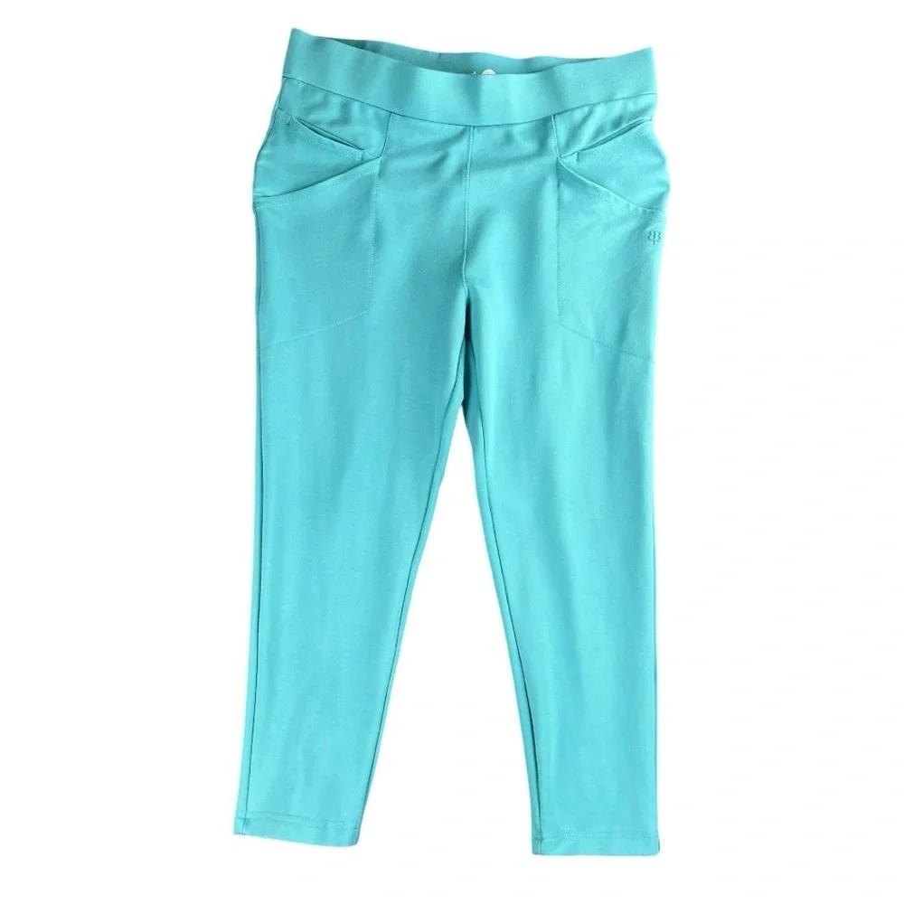 Betabrand Light Blue Pull-On 6 Pocket Journey Pants Women’s In Petite Large - Picture 2 of 10